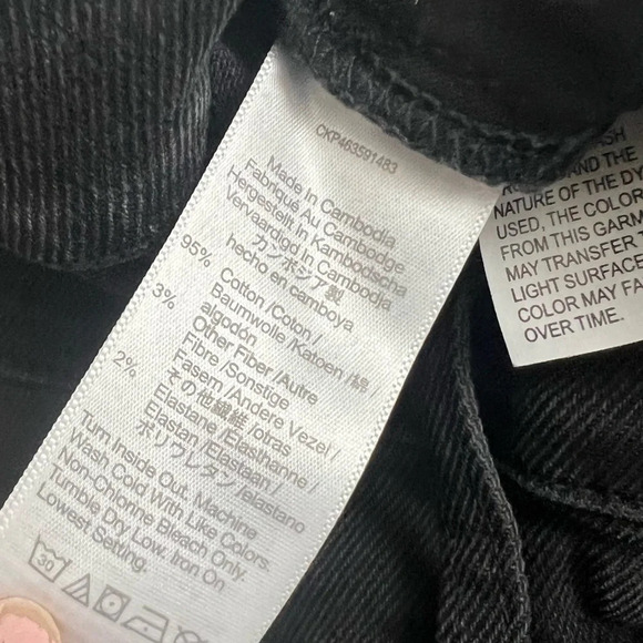 Madewell Cali Demi-Boot Jeans Starkey Wash Black Denim Casual Women’s 32 - Picture 8 of 11